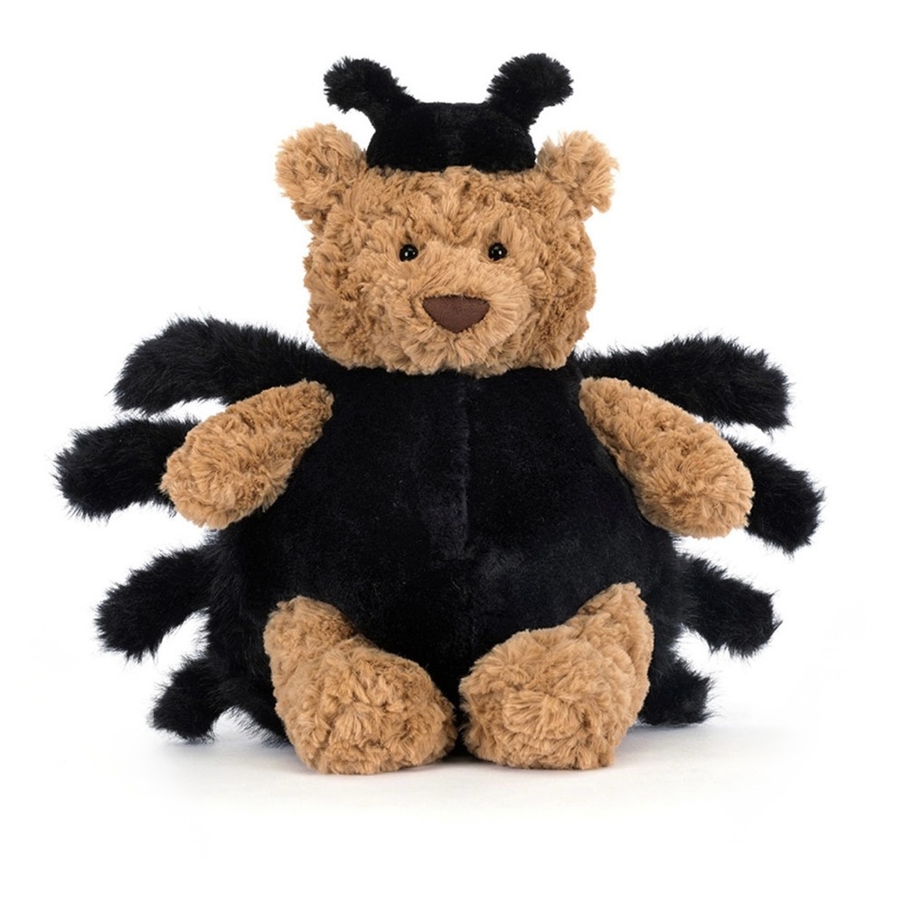 Authentic Jelly Cat Bartholomew Bear 'Spider' w/JC bag